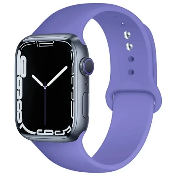 Silikonarmband för Apple Watch-remmar 49mm 40mm 44 mm 45mm 46mm 42mm 41mm 38mm sportarmband iWatch serie 10 9 8 3 SE ultra 2 68 English Lavender 38 40 41 S10-42mm ML