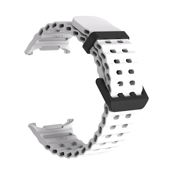 Marinband för Samsung Galaxy Watch Ultra 47mm Sport Silikonarmband Armband för Samsung Galaxy Ultra Klockarmbands Tillbehör Black-White Galaxy Watch Ultra