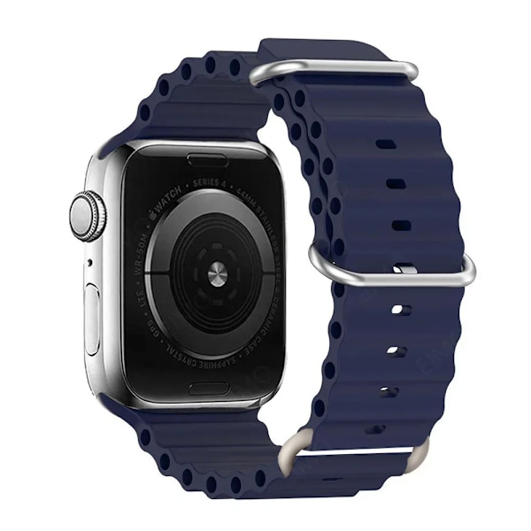 Ocean Strap För Apple Klocka Ultra 2 Band 49Mm 45Mm 41Mm 44Mm 40Mm 42Mm 38Mm Bracelte Iwatt Serie 9 8 7 3 Se Band Correa Remmer midnight blue 38mm 40mm 41mm