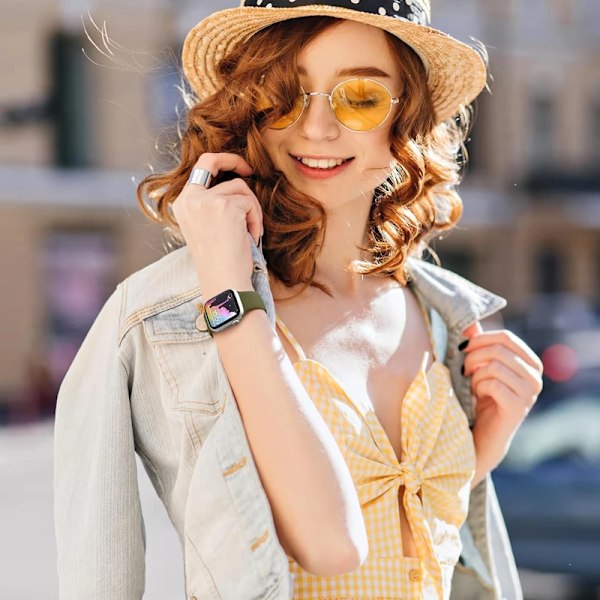 Silikonarmband för Apple Watch-armband 44mm 45mm 40mm 41mm 42-38mm 45 mm sportarmband iwatch serie 8 7 6 5 4 3 SE 9 Ultra 2 49mm 41 cream yellow 42 44 45 49-46mm M-L
