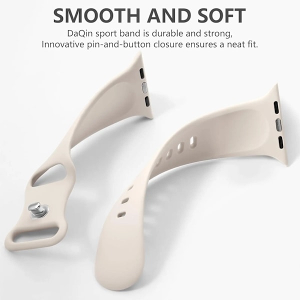 Silikonarmband för Apple Watch Band 40mm 44mm 46mm 45mm 41mm 49mm 38 42 Correa Armband iWatch serie 6 ultra2 7 8 9 se 10 band Soft Mint 38 40 4142mm S-M