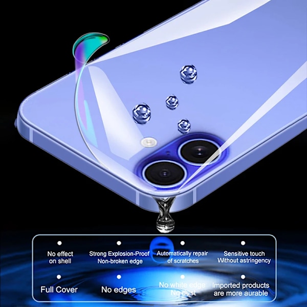 4-1 st Bakre Hydrogel Film För iPhone 16 15 Pro Max 13 14 12 11 XS XR 7 8 Plus Mjuk Klar Skärmskydd Telefontillbehör For 12 Pro Max 6.7 2PCS