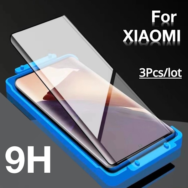 3 st Keramisk Hydrogel Film För Xiaomi Mi 14 Ultra 13 12 11 10 12X 12S Pro CIVI 4 CC9 Note 13 Pro+ Skärmskydd + Installationskit for Xiaomi 13 Ultra x3 High Definition