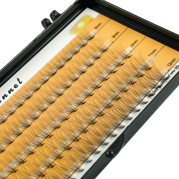 100 Kluster Av 10D/20D Ögonfransar, 8-12Mm Blandade Set, Naturliga Och Mjuka Makeup Falska Ögonfransar, Personlig Ögonfransförlängning 10D-MIX 0.07mm