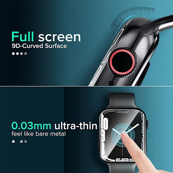 Skärmskyddsfilm för Apple Watch 10 9 8 7 6 SE 5 4 Skyddande mjuk film för iWatch 46MM 45MM 41MM 40MM 44MM (Ej Glas) Series 10 46MM 3 Pcs