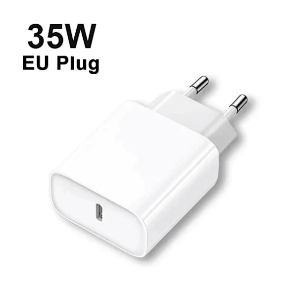 Original PD EU US 35W Snabbladdare för iPhone 16 15 14 13 11 12 Pro Max Plus XS X USB C 1M Snabbladdningskabel Typ-C cargador EU Charger