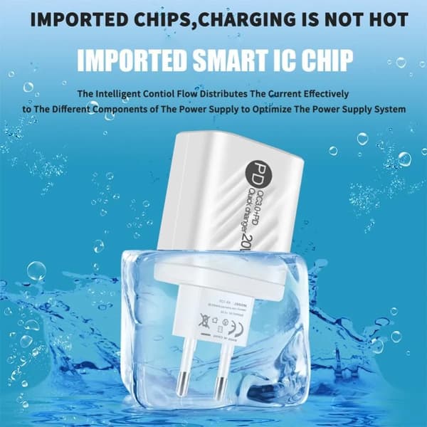 2USB Telefonladdare 20W 5V 2.4A Snabbladdningsadapter med Digital Display Quick Charge 3.0 EU US Standard För iPhone Android White-EU