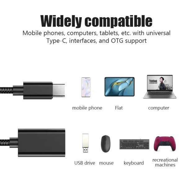 OTG-kabel TYPE-C Versus USB Femelle Adaptateur Kabel Pour Macbook Huawei P50 Xiaomi Realme POCO USB Adaptateur Kabel Typ C 001