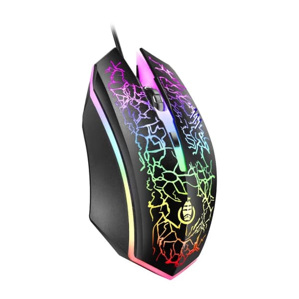 D620 Ergonomisk trådad spelmus USB datormusbelysning Mause Gamer Mouse 4-knapps LED tysta möss för PC Laptop Black