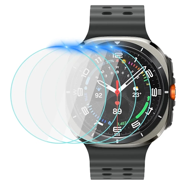 1-5 st Tempererat Glas för Samsung Galaxy Watch 7 Ultra 47mm 7/6 40mm 44mm 6Classic Skärmskydd HD Klar Skyddsglas 4PCS For Watch 7 6 44mm