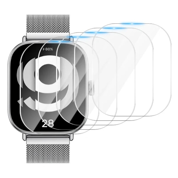 Härdat glas för Xiaomi Redmi Watch 4 Smartwatch HD-skärmsskydd Repskydd för Mi Redmi Watch 4 Prottiecve Film 4 Pieces Xiaomi Redmi Watch 4