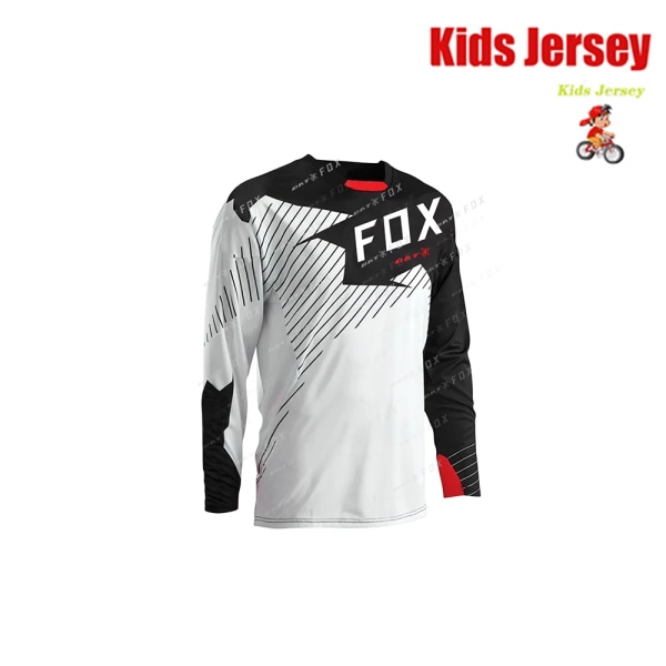 BAT FOX Kids Racing tröja Downhill Jersey Mountain Bike T-shirt Camiseta Motocross Jersey Snabbtorkande andningsbar barntröja KA-AL556 L