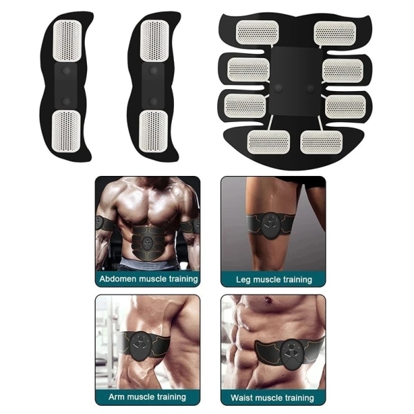 Smart EMS Muskelstimulator Toner ABS Buken Arm Höfttränare Viktminskning Fitness Shaping Elektrisk kroppsbantning Massager Option3