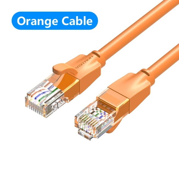 Vention-kabel Ethernet Cat 6 för portabel router, 4 par torsadées, cordon réseau RJ45 Internet UTP Cat6 Lan 1M Orange CAT6 Cable