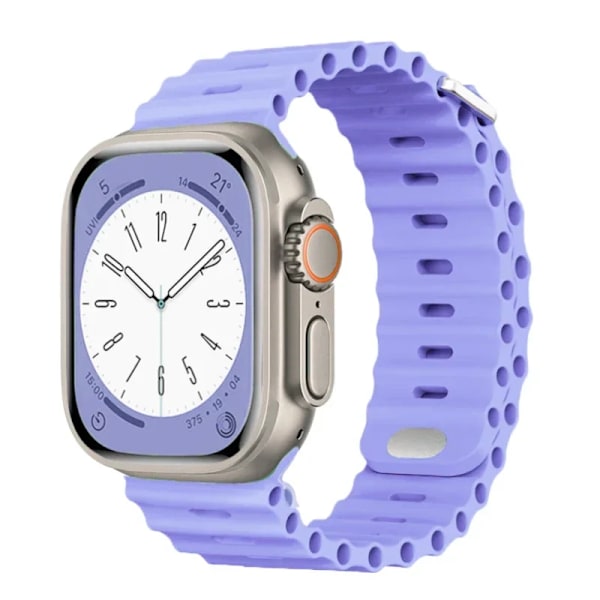 Ocean armband för Apple Watch Ultra 2 Band 49mm 9 8 7 45mm 41mm Silikonarmband Armband iWatch 6 5 4 3 SE 44mm 40mm 42mm band 18 deep chasing blue 42mm 44mm 45mm 49mm