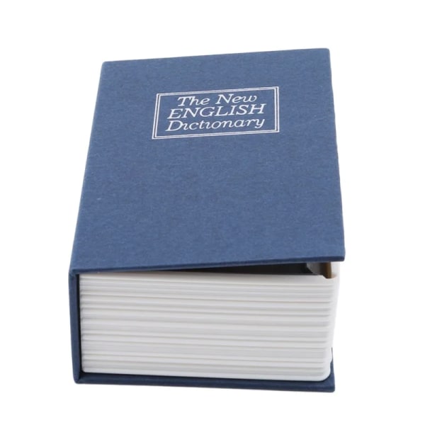 Kreativ ordbok Bok Sparbössor Spargris med lås Dold hemlig säkerhet Säkerhetslås Kontant Myntförvaringsbox dark blue