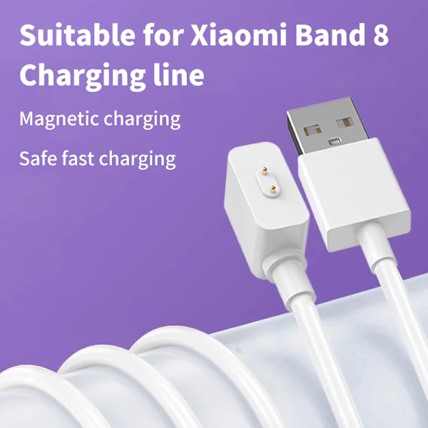 För Xiaomi Band 8 /8 Pro /8 Active Laddningskabel Datakabel Smartband USB-kabel Magnetisk Laddare Smartklocka Laddare Strömadapter A4