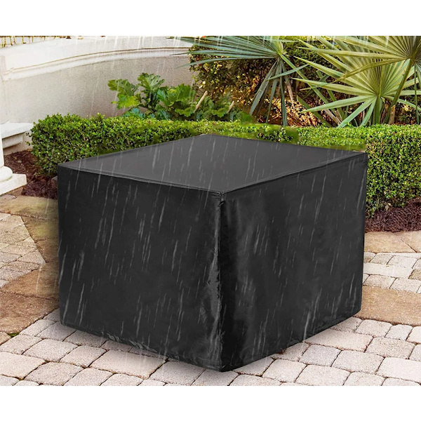 90 storlekar Uteplats Trädgårdsmöbler Vattentäta överdrag Regn Snö Stolsöverdrag för soffbordsstol Dammtät cover Black 255x255x80cm