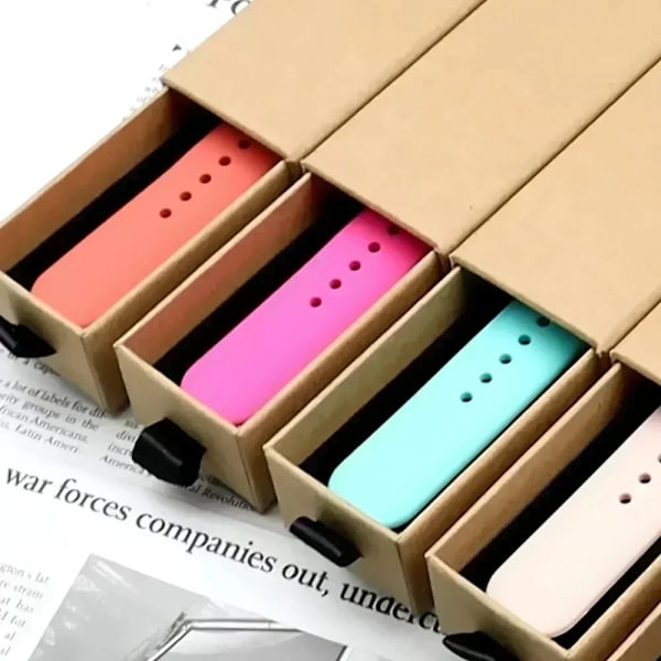 Silikonarmband för Apple Watch Band Ultra 2 49mm 45mm 44mm 41mm 40mm 38mm Correa Armband IWatch Series 9 8 7 5 4 3 8 6 SE 44mm Walnut 42mm44mm45mm49mm L