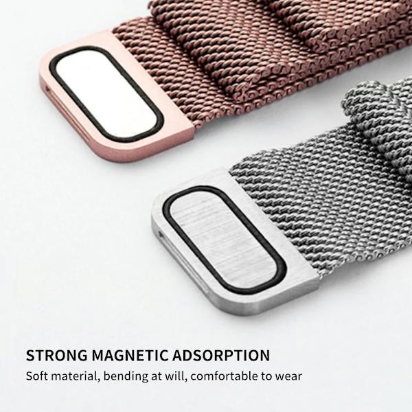 Milanese Rem För Apple Watch Band Ultra 2 49Mm 44Mm 40Mm 45Mm 41Mm 38Mm 44Mm Armband F Eller Iwat Serie 9 3 6 5 Se 7 8 Bande Rose gold 38 40 41mm