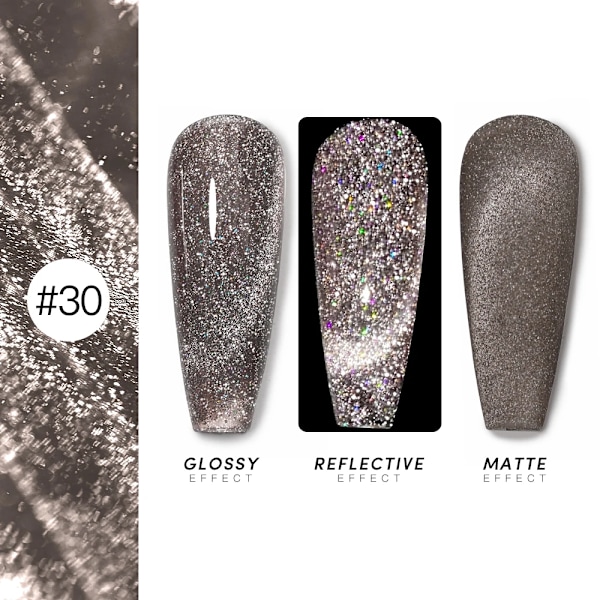 AS 15ml Magnetisk Katt Gel Nagellack Cat Eye Glitter Effekt Semi Permanent 36 Färger Soak Off UV Gel Lack Manikyr Nagelkonst YRM 30