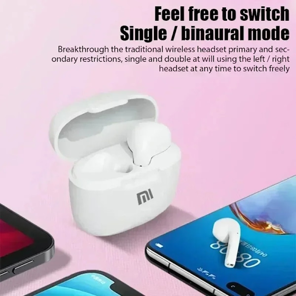 MIJIA A2 Pro TWS Trådlösa Bluetooth Hörlurar Mini Hörsnäcka Headset Sport Öronproppar Vattentäta Hörlurar Hifi Stereo Ljud Headset purple