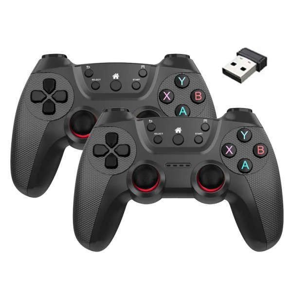 2st Trådlös Controller För PC Trådlös Spelkontroll Hand Joystick För TV Dator Androids PC 2.4G Gamepad Fjärrkontroll Bue