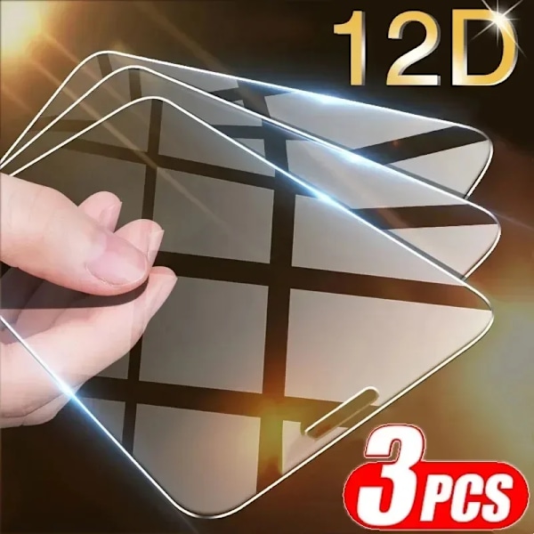 3-pack Härdat glas för iPhone 14 13 12 11 15 Pro Max Mini skärmskydd för iPhone XR X XS MAX 7 8 Plus 16 Skyddsglas For iPhone 13 3Pcs Tempered Glass
