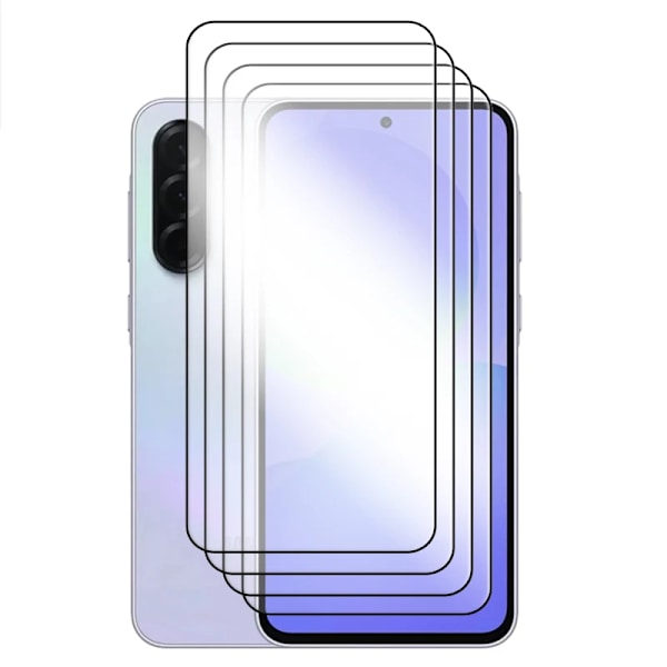 6-i-1 Glas för Samsung Galaxy A56 5G För Samsung Galaxy A06 A16 A26 A36 A56 Härdat Glas 2.5D Fulltäckande Lim Skärmskydd Only 4 Front Glass For A26 5G