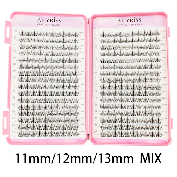 32 Rader Ögonfransar Extension Personlig Ögon Lash Professionell Makeup Individuell Cluster Byggda Falska Ögonfransar 3MIN MIX1