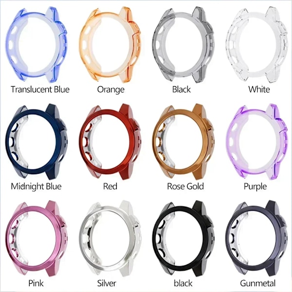 TPU Skyddsfodral för Garmin Fenix 7 7S 7X Smartklocka Klar Färgglad Mjukt Skydd Epix Pro 51mm 47mm 42mm Skal Black Garmin fenix 7S