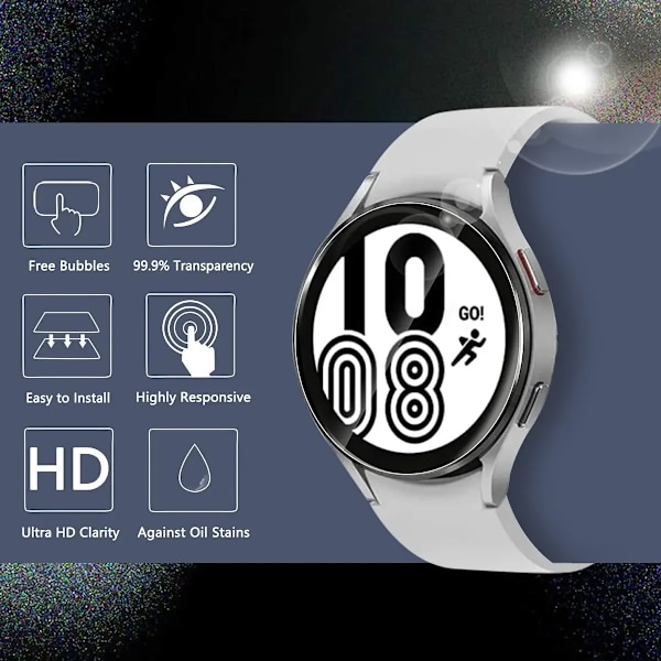 Härdat glas för Samsung Galaxy Watch 5 4 40mm 44mm Skärmskydd Anti-Repor för Galaxy Watch 5 Pro 45mm Tillbehör 5 Pcs 44MM for Watch 5