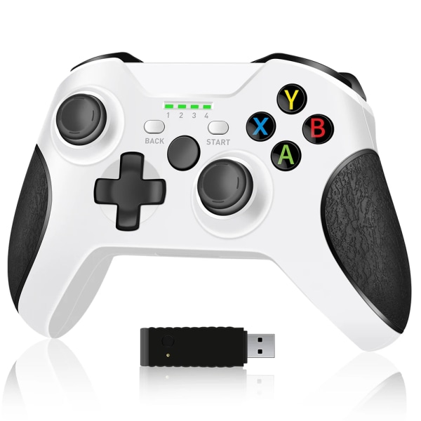2,4G trådlös gamepad för Xbox One Slim/X-konsol för PS3 Controle PC Game Controller Joypad för Android-telefon/Steam-joystick White