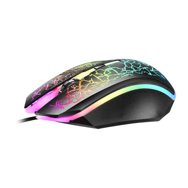 D620 Ergonomisk trådad spelmus USB datormusbelysning Mause Gamer Mouse 4-knapps LED tysta möss för PC Laptop Black