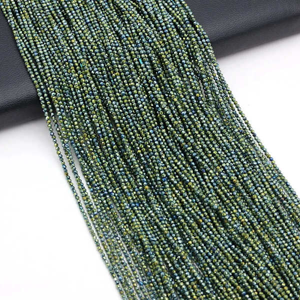 2 mm 2 st/ Set Natursten Spinell Färgglada Små Pärlor Fasettslipade glaspärlor för smyckestillverkning DIY Halsband Armband Tillbehör Red