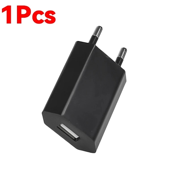 5V 1A USB-laddare Reseladdare Väggladdare Mobiltelefonladdare Adapter Bärbar EU-kontakt För iPhone Xiaomi Samsung Huawei Black EU Plug