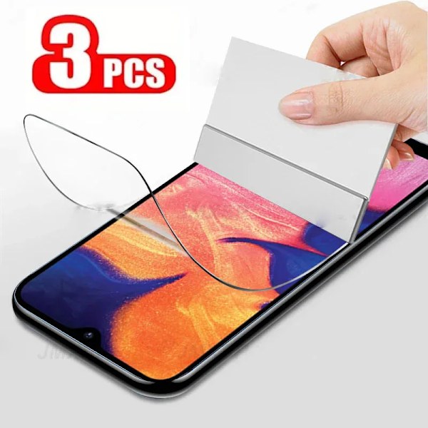3 st Hydrogel Film Full Cover för Samsung Galaxy A50 A51 A52 A53 A70 A71 A72 A73 A12 A21S A52S A33 A54 A20 A40 Skärmskydd Samsung A70 Hydrogel film