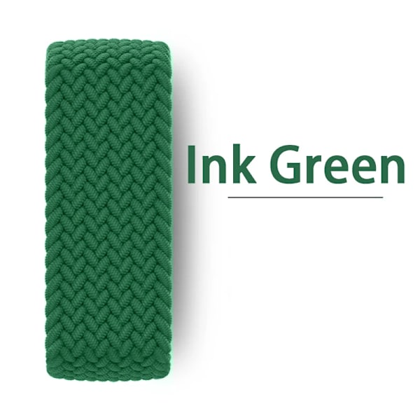 Armband för Apple Watch 44mm Band 45mm 42mm 40mm 38mm 41mm Ultra 49mm Flätad Solo Loop Armband correa iwatch Series 9 SE 8 7 6 5 ink green M
