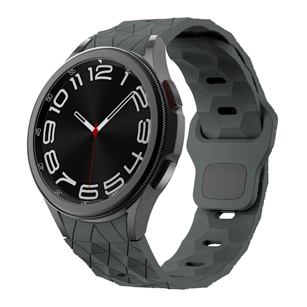Mjukt silikonarmband för Samsung Galaxy Watch 7/6/5/4 40mm 44mm Fotbollsmönstrat armband Klockarmband 6/4 Classic 47mm 46mm bälte Space ash Galaxy Watch 4-5-6-7