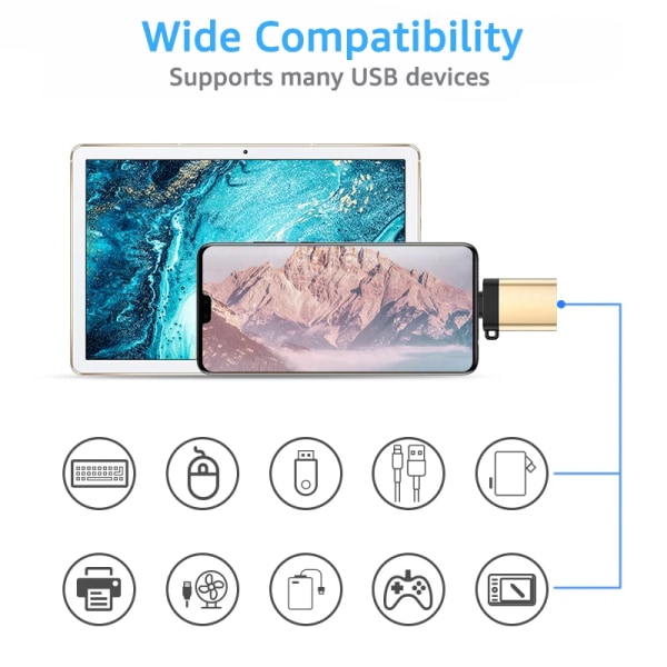 Adaptateur micro USB 3.0 OTG för Samsung, tablette, telefon Android, anslutning för Xiaomi Redmi, Huawei, convertisseur Gold