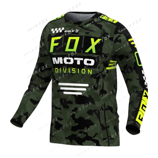 BAT FOX MTB-tröja mountainbike för herrar Camiseta Motocross T-shirt Quick-Dry Downhill Bike Jersey Maillot Ciclismo Hombre A-L555 4XL