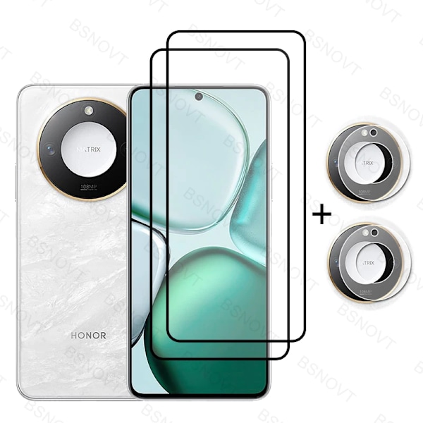 Fulltäckande Glas För Honor X9c Smart Skärmskydd Härdat Glas Honor X9c Smart Glas För Honor X9c Smart Kameralinsskydd Buy 2Glass Get 2Lens For Honor X9c Smart
