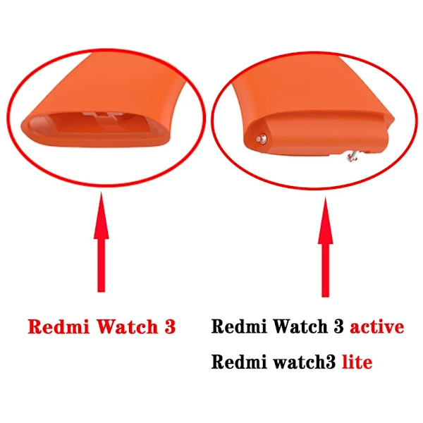 för Xiaomi Redmi Watch 3 3 Active 3 Lite silikonarmband ersättning Red Redmi watch3 active