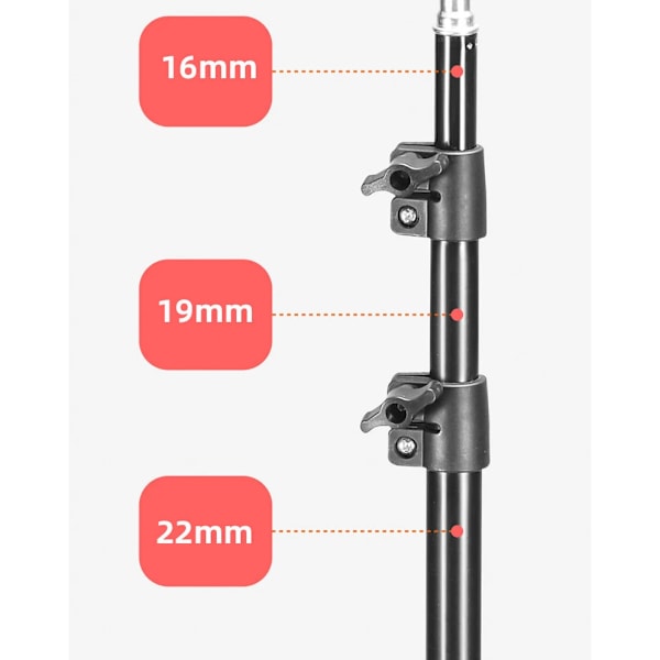 Projektorfäste Resestativ Högtalarstativ Utdragbart 110cm 160cm Tillbehör Fäste Kulhuvud för Laptop DSLR Kamera Utomhus 110cm