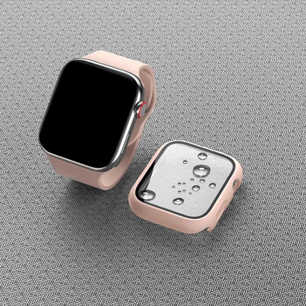 Härdat Glas+Skal För Apple Watch 38mm 40mm 41mm 42mm 44mm 45mm 46mm Skärmskydd Skyddande Fodral iWatch 10 8 7 9 6 SE 5 starlight Series 7 8 9 45MM