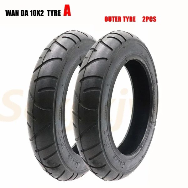 10x2 10 tums elektriska skoterhjul Däck 10X2-6.1 Ytterdäck Innerslang för Xiaomi Mijia M365 Pro Pro2 1S Tillbehör 10*2-6.1 WAN DA outer A X2