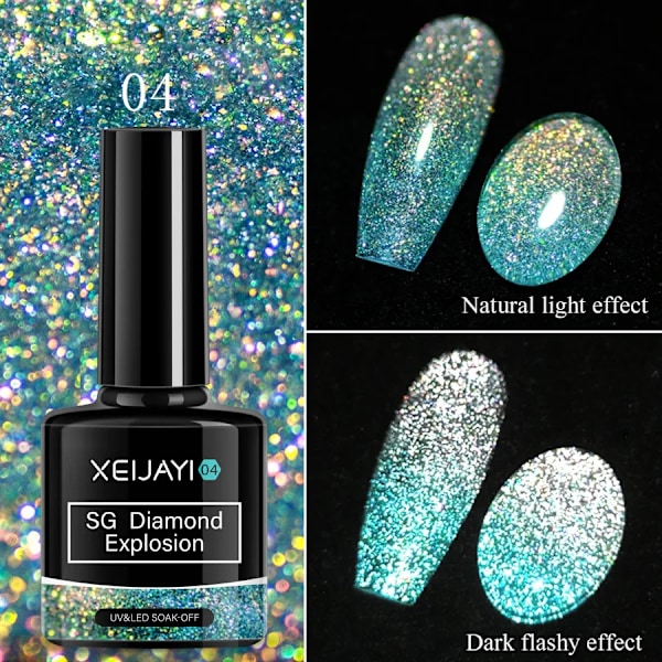 XEIJAYI Rosa Kattöga Gel Nagellack Keramisk Magnetisk Gel UV Semi-permanent Emaljer Lack Nagelmaterial För Professionella Gel GY88-4