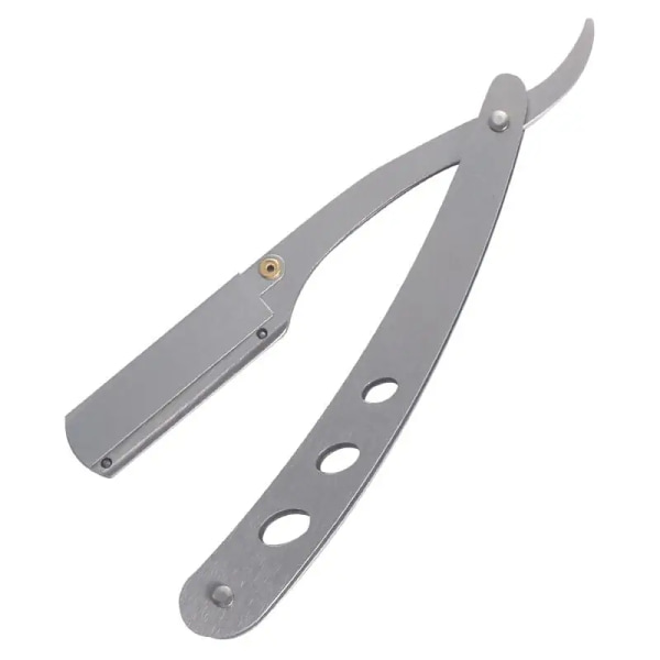 Män Professionell Barber Razor Manuell Rakapparat Rak Kant Rostfritt stål Rakapparat Vikbar Rakning Rakning Med Blad 1razor