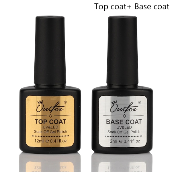 12ml Soak Off Top Base Coat UV Gel Polish Glans Matt No Wipe Lack Nagelkonstverktyg Manikyr Vernis Semi Permanent Hybrid Combo