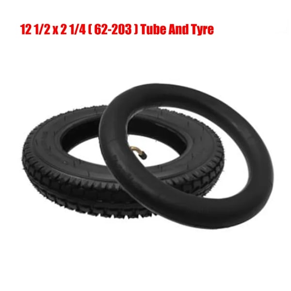 12 tums däck 12 1/2 x 2 1/4 ( 62-203 ) Passar många elektriska gasskotrar och elcykel 12 1/2X2 1/4 hjuldäck innerslang outer tyre